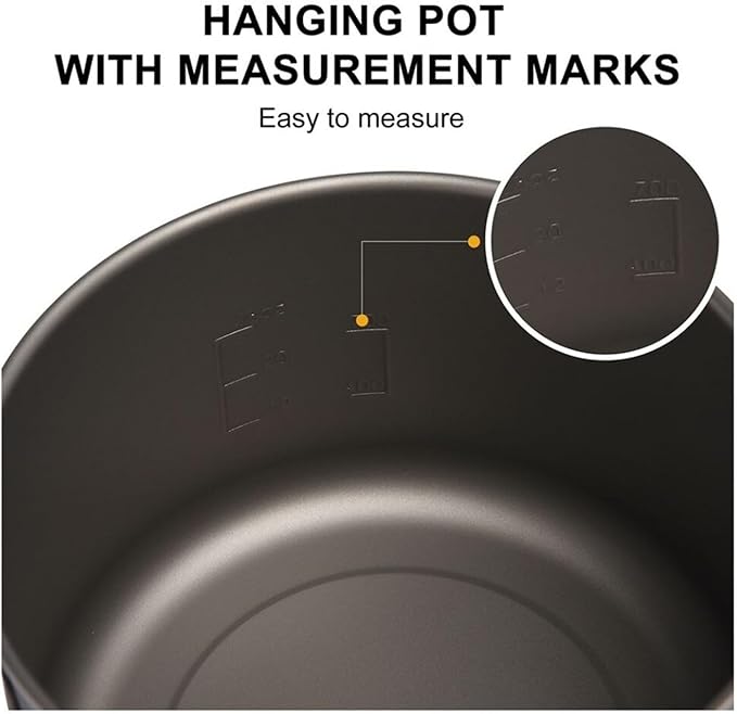 Camping Tableware Titanium Cookware Set Tourism Cauldron Outdoor Cooking Pot Frying Pan Picnic Kitchen Hiking Trekking