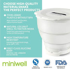 miniwell Filtration System- Water Camping Filter with Replaceable Filter - for Hiking Purification- Remove Chlorine,Sediments, BPA Free- Emergency