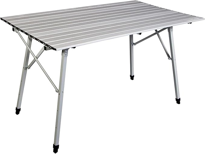 Camp Chef Mesa Aluminum Camp Table - Portable, Collapsible Camping Table for Outdoor & Camping Gear - Adjustable Table Height (27"-39")