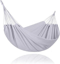 SUNCREAT Medium Size Tree Hammocks for Outside, Patio Hammock Without Stand, Light Gray