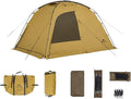 Naturehike Dune Hot Tent with Stove Jack, 117 sq ft 4 Seasons Camping Tent, 2-4 Person Waterproof Large Tent for Family, Car Camping, Picnic, Fishing, 6 Person