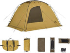 Naturehike Dune Hot Tent with Stove Jack, 117 sq ft 4 Seasons Camping Tent, 2-4 Person Waterproof Large Tent for Family, Car Camping, Picnic, Fishing, 6 Person