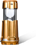 Outdoor Tent Light Lantern Solar Power Collapsible Lamp Flashlight Emergency Torch Camping Lamp Camping Light (Color : Gold)