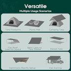 Tent Footprint - Waterproof Camping Tarp, 1-6 Person Tent Floor Saver, PU 3000mm Small Tarp for Hiking, Backpacking, Hammock, Beach, Picnic and Other Outdoor Activities