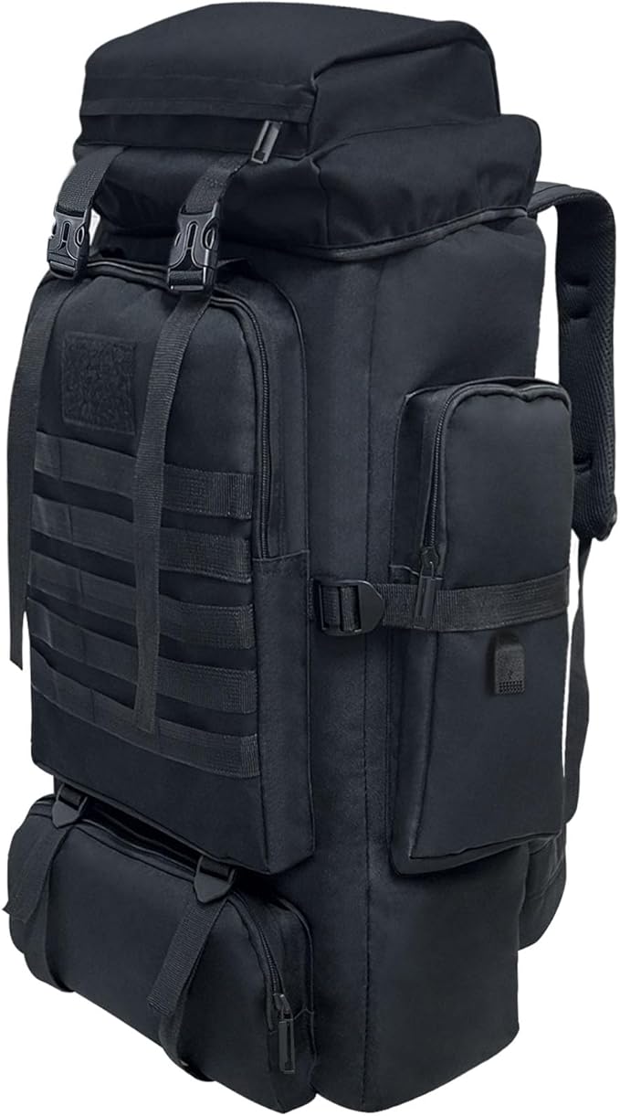 80L 100 liters Hiking Backpack Camping Rucksack, Men Outdoor Travel Climbing Knapsack Mountaineering Trekking Backpack