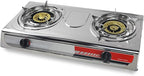 XtremepowerUS 25,516 BTU Double Burner Stove Stand Outdoor Propane Range Dual Propane Grill Burner Camping Picnic Cookout w/Detachable Legs