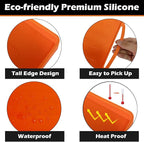 Silicone Griddle Mat Cover compatible with Camp Chef 2 Burners Fry Griddle Accessory- 32 Inch All-Encompassing Coverage Heavy Duty Food Grade Grill Buddy, All Season Grill Surface Protective