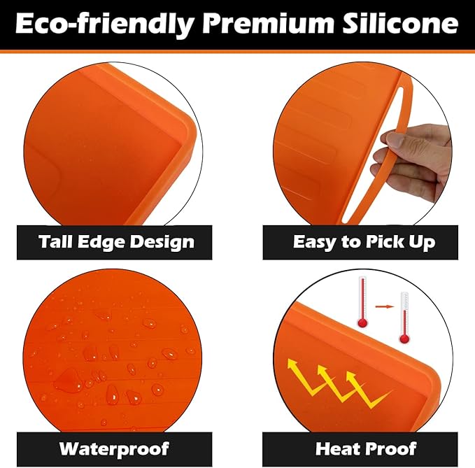 Silicone Griddle Mat Cover compatible with Camp Chef 2 Burners Fry Griddle Accessory- 32 Inch All-Encompassing Coverage Heavy Duty Food Grade Grill Buddy, All Season Grill Surface Protective