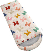 Colorful Bow Sleeping Bag, 3 Season Warm Cool Weather, Hand Drawn Bow Camping Sleeping Bag for Adult, Cute Bowknot Camping Backpacking for Outdoor Traveling Hiking Hunting Gear Equipment