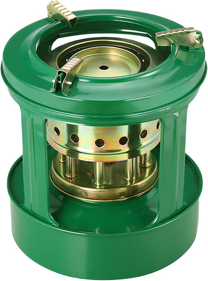 Camping Picnic Burner Furnace, Efficient Portable Camping Stove, Backpacking Oil Stoves Cooker Cookware, Handy Outdoor Portable Kerosene Stove (Round)
