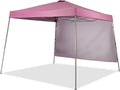 GDY 8X10 FT Pop Up Canopy Outdoor Instant Tent Slant Legs with a Sidewall,Equipment Vents, Portable Gazebo Shelter for Patio, Deck, Beach and Garden,Pink.