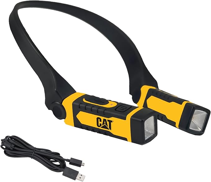 CAT CT7105 Rechargeable LED Neck Light Perfect Light for Mechanics, Camping, Hunting, DIY Projects, Reading