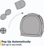 EighteenTek® Pod All Weather Sports Tent with Attached Floor, Instant Outdoor Bubble Tent, Rainproof Camping Sun Shelter for Sports Events Camping Fishing Cheering 1-4 Person