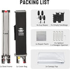 CROWN SHADES 10x10 Pop Up Canopy, Patented Center Lock One Push Tent Canopy, Newly Designed Storage Bag, 8 Stakes, 4 Ropes (10x10, White)