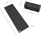 Foam Sleeping Pad for Camping - 1.25-Inch-Thick Waterproof Sleep Pad with Carry Straps for Cots, Tents, or Sleepovers by Wakeman Outdoors (Black)