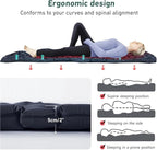 Camping Sleeping Pad, Ultralight Inflatable Mattress Portable Outdoor Air Cushion Sleeping Mat for Travel Hiking Backpacking Tent(HS1-180mm)