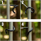 Lantern Stand Hook Camping Light Pole – Heavy Duty Camping Lantern Stand Tent Camping Accessories, Tent Pole Hook Lantern Holder Hanger Clips for Camping Light Hooks, Grill, Hiking