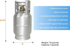 Flame King 5LB Aluminum Propane Tank with Gauge & OPD Valve, Corrosion-Resistant and Rust-Free, Lightweight, Great for Marine Applications, Grills and BBQs, Camping, Fishing, & Outdoor Activities