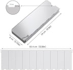 Camp Stove Windscreen, Ohuhu Camping Stove Windscreen 8/10/12 Plates Aluminum Folding Portable Camping Stove Windshield Grill Wind Screen for Camp with Carry Bag for Camping Hiking Picnic Backpacking