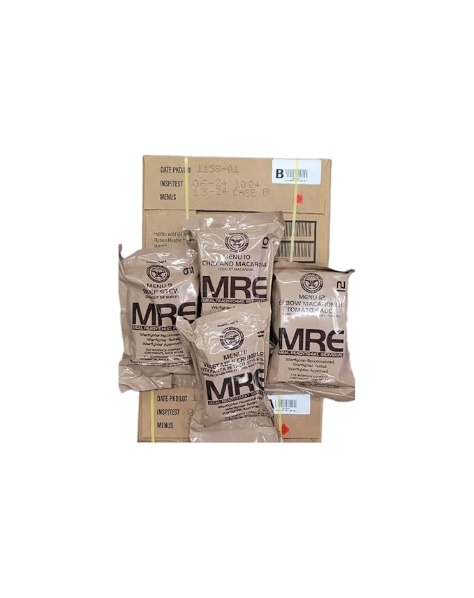 2023 Inspection Dated MREs or Newer (Meals Ready-to-Eat) Authentic U.S. Military Surplus Assorted Flavor (4-Pack)