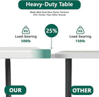 Folding Table 6FT Heavy Duty Plastic Table with Handle, Foldable&Portable, Fold-in-Half Utility Tables for Outdoor, Dining, Wedding, Events, Indoor, Picnic, Camping, Party, White