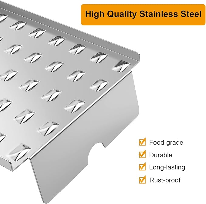 Grill Drip Tray Heat Baffle Replacement for Camp Chef 24 Series Pellet Grills, SmokePro SG 24/STX 24, Woodwind Classic 24/ SG 24/WIFI 24, BCA070/BAC012 Drip Pan Parts for Traeger Pro 20 22 575 Series