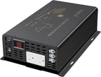3000Watt Pure Sine Wave Power Inverter 12VDC to 120VAC 6000W Peak Built-in Soft Starter Dual AC Outlets 2× 2.4A USB Port &Hardwire Terminal Off-Grid Solar Converter RV Trucks (U5-300012)