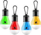 4PCS LED Camping Lantern Set - Portable Tent Lights with Clip Hooks, Camping Lamp, LED Camping Lantern Set, Multi-Color Emergency Camping Lamp for Hiking Backpacking, Party (4PCS)
