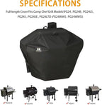 SUPJOYES Grill Cover for Camp Chef DLX 24, SmokePro 24, Woodwind Pellet Grills, Heavy Duty Waterproof Outdoor Pellet BBQ Accessories