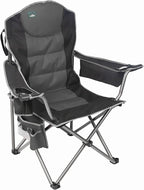 Northroad Oversized Camping Chair, Full Padded Outdoor Folding Chair Support 350 LBS, Heavy Duty Lawn Chair w/Cup Holder, Cooler Bag, Shoulder Straps for Adult-Black