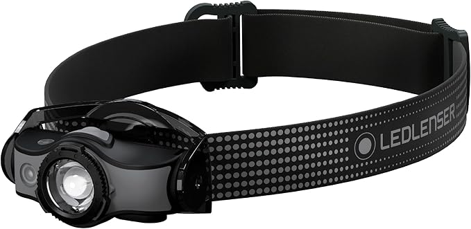 Ledlenser MH5 Rechargeable Outdoor Headlamp - Black, 400 Lumens - Ultra-Lightweight Design with Detachable Lamp Head - Advanced Focus System