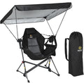 Nice C Hammock Camping Chair with Canopy, Portable Swinging Camping Chair with Shade, Outdoor Folding Swinging Umbrella Chairs, Rocking Camping Chairs, with Adjustable Canopy, Cup Holder (1 Pack)