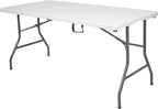 Stansport Folding Camp Table, White, 59.8" L x 29.1" W x 29.1" H
