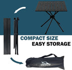 HASIKA Folding Camping Table Large Size Portable Camping Side Table for Outdoor, Beatch, Tailgating, Picnic, Grilling