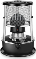 2 in 1 Portable Kerosene Heater & Stove 9000 BTU Non-Electric Indoor Outdoor Heater for Camping, Hunting, Cooking, Home, Garage, and Emergency Preparedness - Black