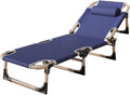 TOWINE Camping Cots for Adults Recliner Folding Bed Single Office Nap Bed Simple Multi-Functional Recliner Outdoor Leisure Nap Folding Bed Sleeping Cot for Camping Pool Beach (Color : 2, Size : F)