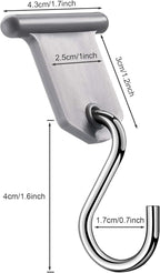 Rv Awning Hooks for Lights Camping Awning Accessory Hangers S Shaped Hooks Set Rv Party Light Hangers for Christmas Party Camping Tent Indoor and Outdoor Supplies (Grey and Silver,24 Pairs)