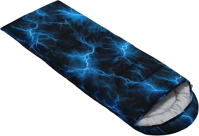 QOOMO Camping Sleeping Bags,3 Season Warm & Cool Weather,Lightweight,Waterproof Sleeping Bags for Adults & Kids,Traveling,and Outdoors,Camping Gear Equipment