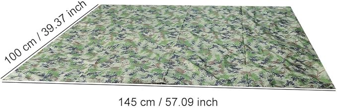 Sail Sun Canopy Camouflage, 57IN Camping Tarp Canopy Waterproof Shade Tent Portable Multifunctional Backpacking Tarp Canopy Waterproof Protection Heavy Duty Shade for Outdoor BBQ Traveling