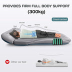 SUV Air Mattress, Double-Sided Thick Flocked Car Air Mattress with Built-in Pump & Pillow, Complete Sleeping Accessories for Auto Camping & Road Trips（Light Grey）
