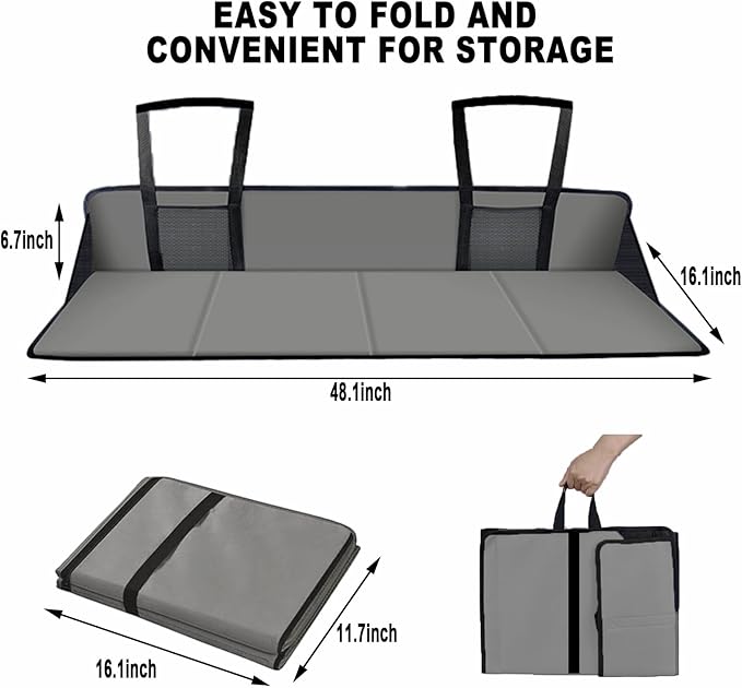 Car Rear Seat Mattress Extension Plate, Portable Mattress for Sleeping, Foldable Back Seat Extender, Increase Travel Trunk Space and Car Bed Camping Space for SUV/Model Y/3