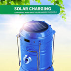 LED Camping Lantern, Solar and Rechargeable Lantern Flashlight Collapsible and Portable Light for Daily/Camp/Hiking/Night Fishing/Emergency/Hurricanes/Storm(Blue, 1 Pack)