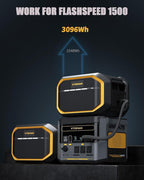 VTOMAN FlashSpeed 1500 Extra Battery, 1548Wh Capacity LiFePO4 Battery with BMS Protection for Camping, Home Backup, Suitable for VTOMAN FlashSpeed 600/1000/1500 Portable Power Station Expand Capacity