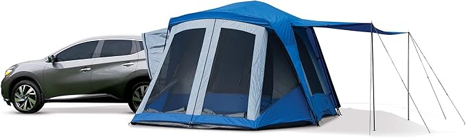 Napier Sportz SUV Tent with Screen Room | 10'x10' Car Camping Tent with 7'x6' Screen Room and Awning | Fits All CUVs, SUVs, Minivans | Sleeps 6 Adults | Blue/Gray | Model 84000