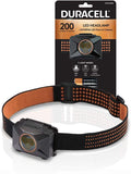 Duracell 200 Lumen LED Headlamp - Comfortable and Ultra-Strong Design with 3 Modes and 3-AAA Batteries Included. Great for In-Door & Out-Door Use