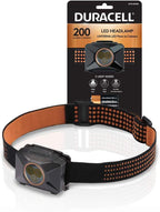 Duracell 200 Lumen LED Headlamp - Comfortable and Ultra-Strong Design with 3 Modes and 3-AAA Batteries Included. Great for In-Door & Out-Door Use