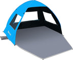 Gorich Easy Pop Up Beach Tent for 3-4 Person, UPF 50+ UV Protection Beach Umbrella Sun Shelter, Portable Lightweight Shade with Easy Foldable & Instant Setup