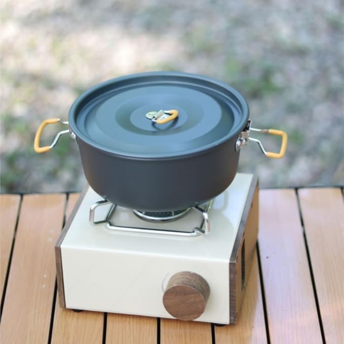 Camping Campfire Utensils, Outdoor Camping Portable Cooker Tableware Picnic Pot Cooking Backpacking Gear