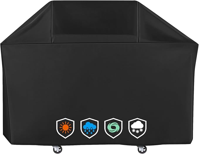 63 Inch Grill Cover fit for Weber Genesis and Genesis II 300 Series with 3 Main Burners, Heavy-Duty 600D Waterproof Fade Resistant Grill Cover, Compared to Weber 7757
