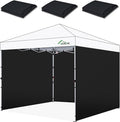 Canopy Sidewalls for 10x10 Pop Up Canopy Frame, Waterproof UV Protection Material for Outdoor Events, Courtyard, Vendor Booths (Black, 3 PCS Sidewalls Only)